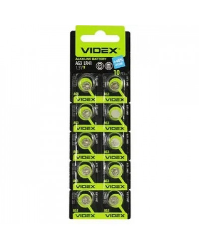 Купити Годинникова батарея Videx AG3/LR41/G3/192/GP92/392, SR41W