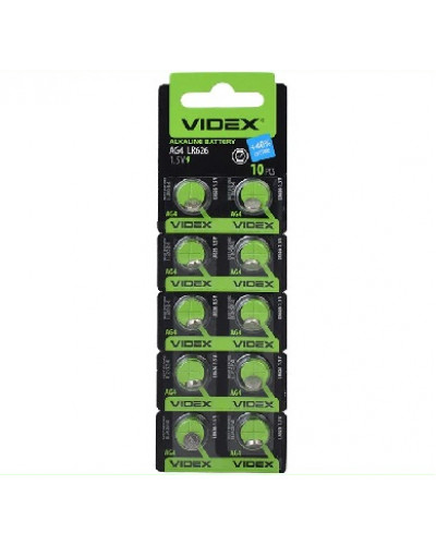 Купити Годинникова батарея Videx AG4/LR626/G4/LR66/177/GP77A/377/SR626W