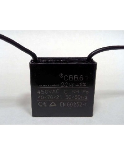 Купити Конденсатор 2.2 mF CBB61 450VAC, квадратний