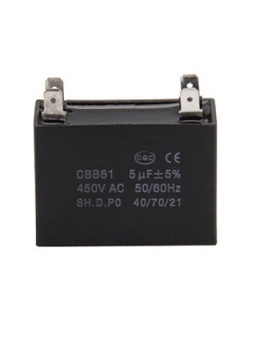Купити Конденсатор 5 mF CBB61 450VAC, квадратний