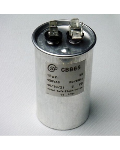 Купити Конденсатор 18 mF CBB65 450VAC, металевий