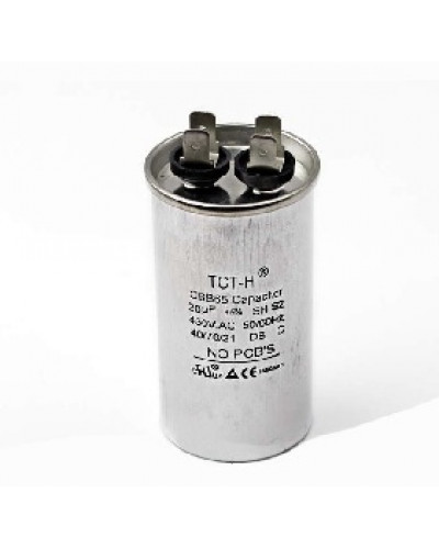 Купити Конденсатор 20 mF CBB65 450VAC, металевий