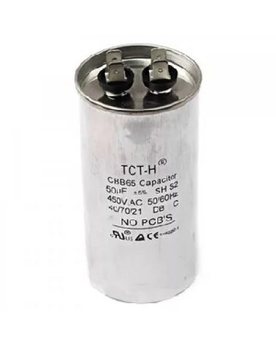 Купити Конденсатор 50 mF CBB65 450VAC, металевий