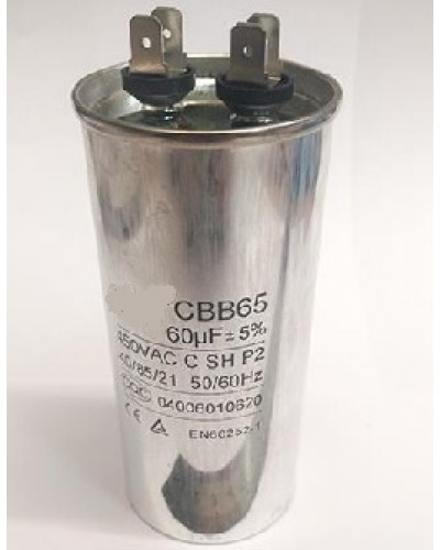 Купити Конденсатор 60 mF CBB65 450VAC, металевий