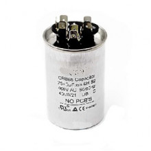 Конденсатор 25+3 mF CBB65 450VAC, металевий
