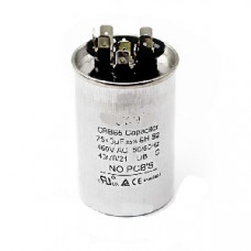 Конденсатор 25+3 mF CBB65 450VAC, металевий