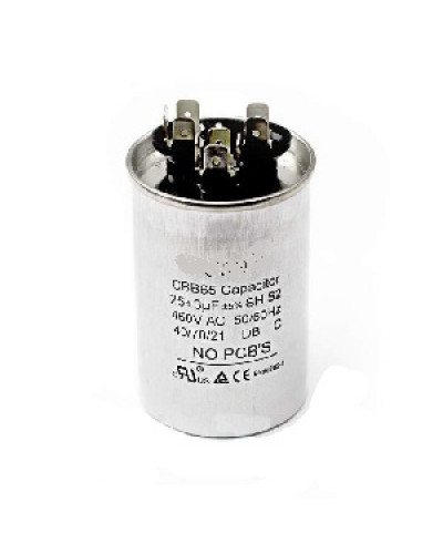 Купити Конденсатор 25+3 mF CBB65 450VAC, металевий