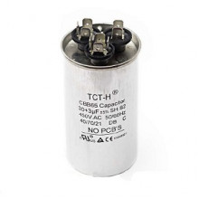 Конденсатор 30+3 mF CBB65 450VAC, металевий