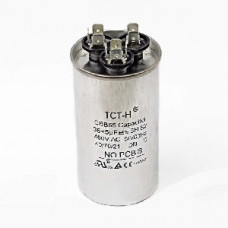 Конденсатор 35+5 mF CBB65 450VAC, металевий