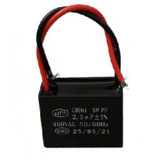 Конденсатор 2 mF CBB61 450VAC, квадратний