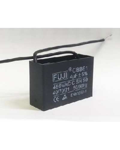 Купити Конденсатор 4 mF CBB61 450VAC, квадратний