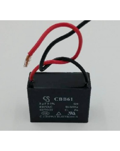 Купити Конденсатор 5 mF CBB61 450VAC, квадратний