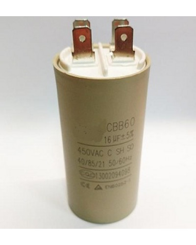 Купити Конденсатор робочий 16 mF CBB60 450 VAC, клеми