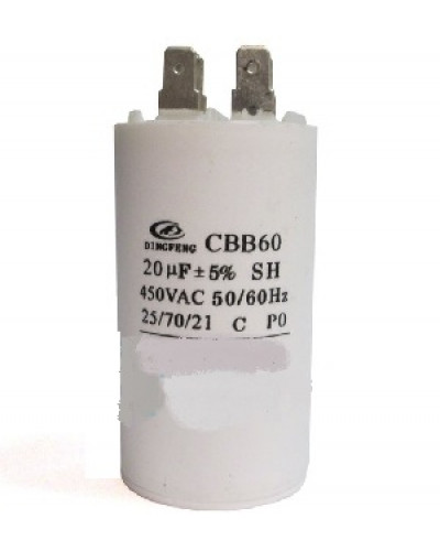 Купити Конденсатор робочий 20 mF СВВ60 450 VAC, клеми