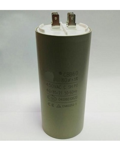 Купити Конденсатор робочий 80 mF СВВ60 450 VAC, клеми