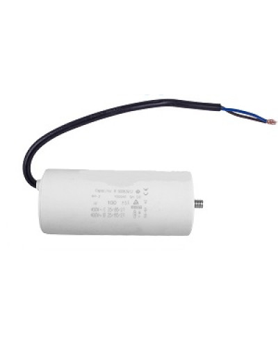 Купити Конденсатор робочий 100 mF СВВ60 450 VAC, болт+проводи