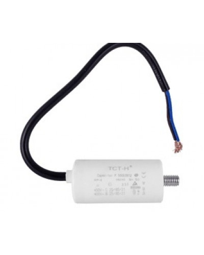 Купити Конденсатор робочий 6 mF СВВ60 450 VAC, болт+проводи