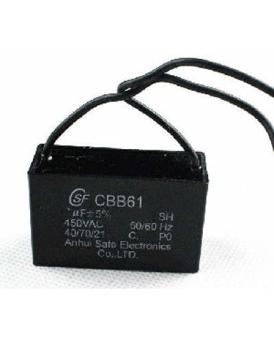 Купити Конденсатор 1 mF CBB61 450VAC, квадратний