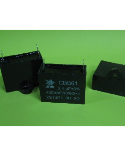 Купити Конденсатор 2.4 mF CBB61 450VAC, квадратний