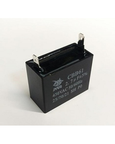 Купити Конденсатор 2.7 mF CBB61 450VAC, квадратний