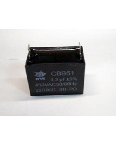 Купити Конденсатор 3.3 mF CBB61 450VAC, квадратний