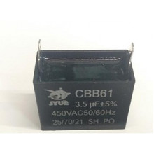 Конденсатор 3.5 mF CBB61 450VAC, квадратний