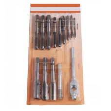 Майстер 4 ( Набір мітчиків М3, М4, М5, М6, М8, М8х1, М10, М10х1.25, М10х1, М 12, М12х1, 25, М12х1 + Вороток)