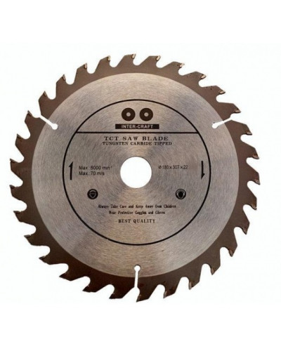 Купити Диск пильний Inter-Craft 180x30x22 по дереву