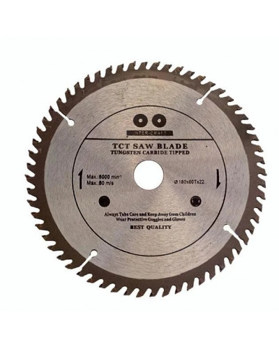 Купити Диск пильний Inter-Craft 180x60x22 по дереву