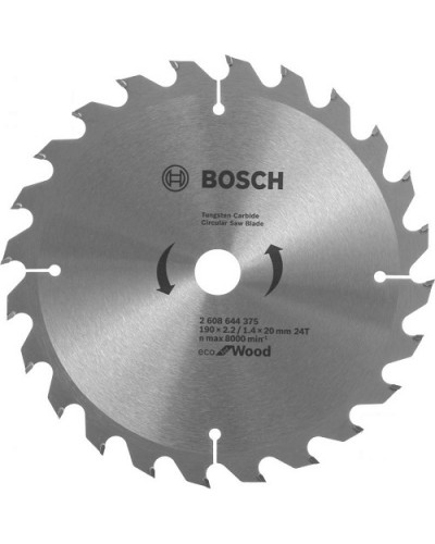 Купити Диск пильний Bosch 190x24x20 по дереву.