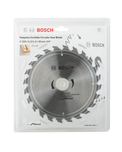 Купити Диск пиляльний Bosch 190x24x30 по дереву.