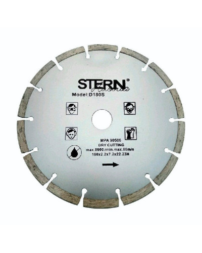 Купити Диск алмазний відрізний Stern 180мм S
