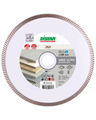 Купити Диск алмазний відрізний Distar 200мм Gres Ultra
