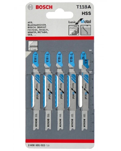 Купити Пилочки для електролобзика Bosch T118A (5шт.)