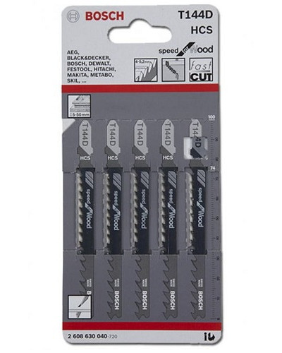 Купити Пилочки для електролобзика Bosch T144D (5шт.)