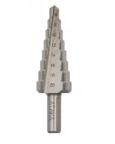 Купити Свердло ступінчасте по металу Атака 6-20мм (8 ступенів)