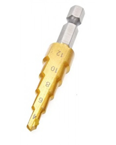 Купити Свердло ступінчасте по металу TCCN 4-12мм (5 ступенів)