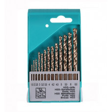 Набір свердл по металу ц/хв 1.5-6.5 (13 шт) К5 Р6М5 ДЕРЖСТАНДАРТ 10902-77