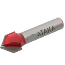 Фреза пазова жолобник Атака Ø8x12.7мм (111127) v - подібна