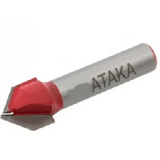 Фреза пазова жолобник Атака Ø8x12.7мм (111127) v - подібна