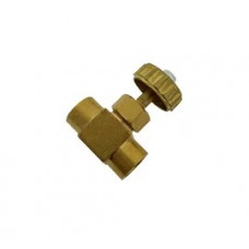 Кран голчастий латунний, прямий 1/4*1/4