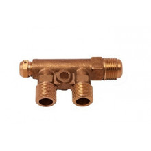 Колектор компресора з клапаном холостого ходу 1/4*3/8*3/8*19 мм