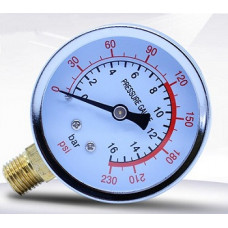 Манометр металевий, радіальний, різьблення d=12.7 mm