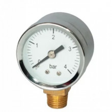 Манометр для компресора, радіальний, різьблення 1/4, радіальний 4 bar