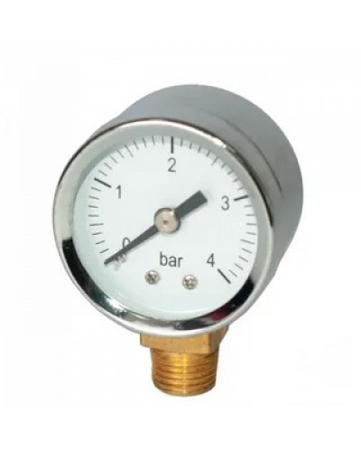 Купити Манометр для компресора, радіальний, різьблення 1/4, радіальний 4 bar