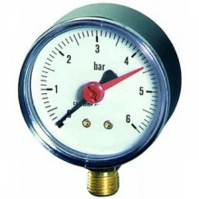 Манометр для компресора, радіальний, різьблення 1/4, радіальний 6 bar