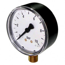 Манометр для компресора, радіальний, різьблення 1/4, радіальний 10 bar