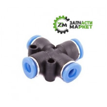 Цанговий фітинг хрестовина 6 мм