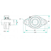 Підшипник UCFL 204