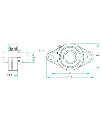 Купити Підшипник UCFL 204